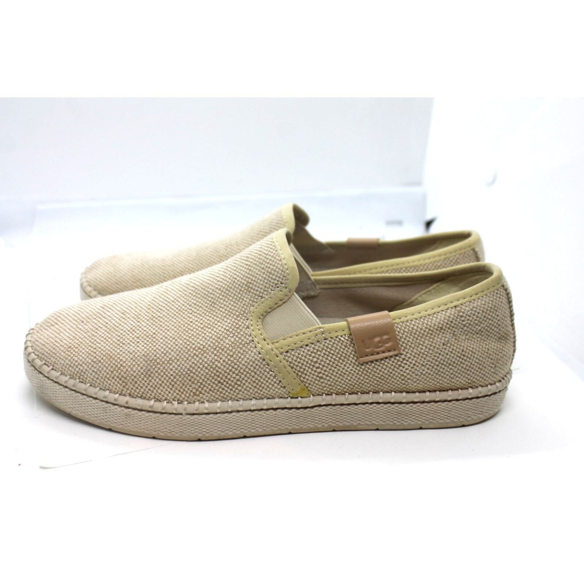 UGG Luciah Natural Canvas Jute Slip On Comfort Sneakers Women\'s Size 6 Amazon.co.jp: UGG Women main image 2