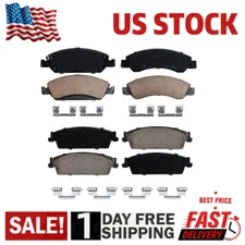 For Avalanche Silverado Suburban GMC Sierra 1500 Front & Rear Ceramic Brake Pads