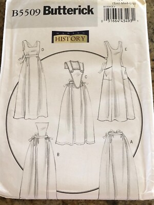   BUTTERICK #B5509 - LADIES DOWNTON ABBEY HOUSEKEEPER APRON PATTERN  SM-LG  FF