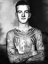 Vintage Tattoo Image 14 x 11" Photo Print