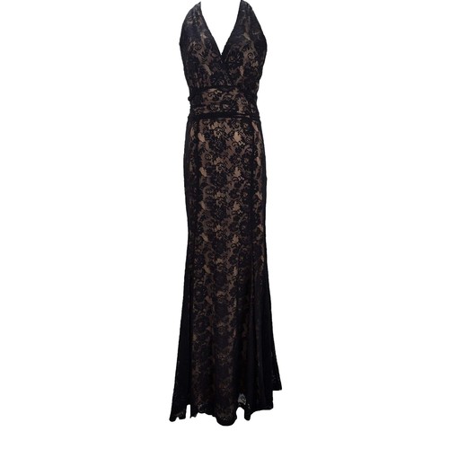 Newport News Black Formal Dress Short Sleeve - 53" Long - Women's Size 8 |  eBay