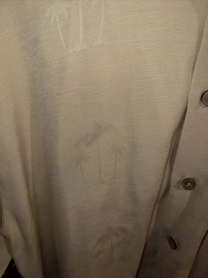 Camisa de manga corta Montego Mon 100 % seda para hombre talla grande tropical Top intérprete Foto 2 de 4