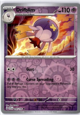 Pokemon Drifblim 090/198 - Scarlet & Violet - Reverse Holo Near Mint English