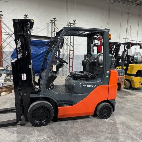 2019 Toyota 8FGCU25 5000lbs Used Forklift Triple Mast Sideshift Fork Positioner