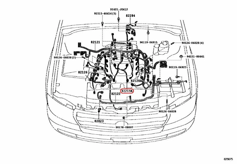 Hilo de cable sensor de golpe fabricante de equipos originales Toyota 84219-60090 para Land Cruiser 2008-21 Foto 3 de 4