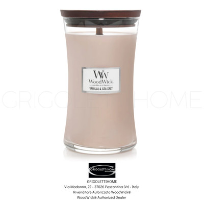 Woodwick - Large Hourglass Candle - Vanilla & Sea Salt - Retailer