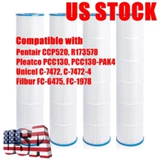PCC130-PAK4 Pleatco Pool Filter For Clean & Clear Plus 520 C-7472 FC-1978 CCP520