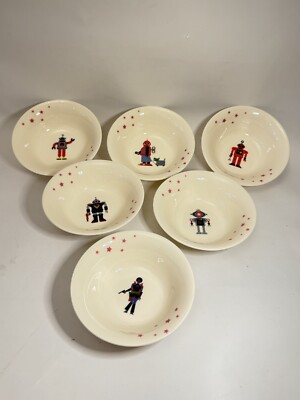 Clifford Richards Robot Collection Explorer Genuine English Creamware Soup Bowl