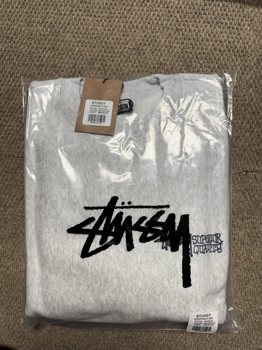 🔥NWT Stussy Superior Quality Crew (Ash Heather) Size M 🔥NWT Stussy Superior Quality Crew (Ash Heather) Size M