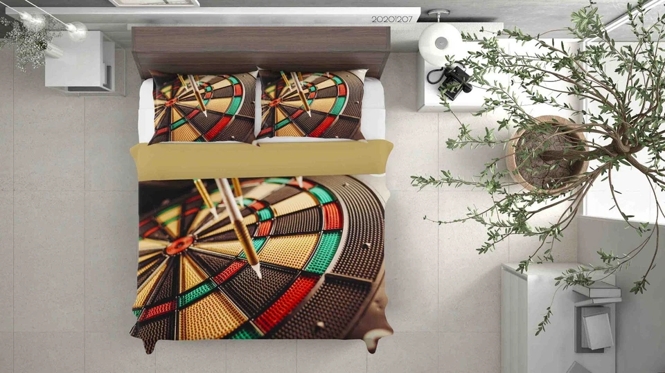 Juego de funda de edredón deportiva para tiro con arco 3D juegos de cama fundas de almohada Queen 2 Foto 3 de 4