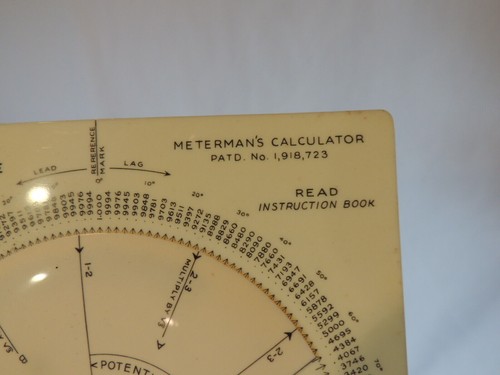 Vintage Charles H Thayer Testing ~ Meterman's Dial Calculator w/ Instructions - Picture 5 of 9