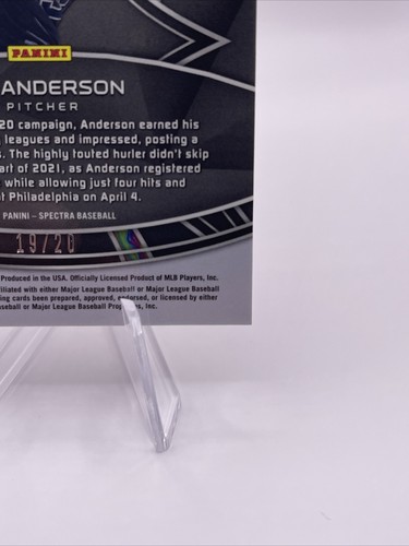 2021 Spectra Rookie Aura Orange Neon Ian Anderson RC /20 #RA-11 - Picture 8 of 11