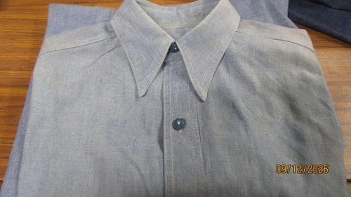Vintage WWII U.S. Navy Chambray Shirt Blouse Denim Workwear