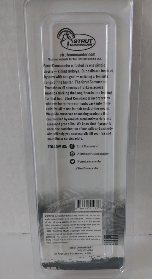 Turkey Calling Diaphragm Mouth Calls Strut Commander "DEATH ROW" 3 Pack New! - Image 2 of 2