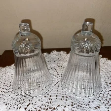 2 Votive Cup Drape Design Ribbed Glass Peg Candle Holders HOME INTERIORS ~ HOMCO