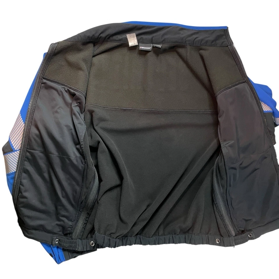 4670 Blauer ColorBlock SoftShell синий отражающий безопасности флисовая куртка - большой - Изображение 4 из 4