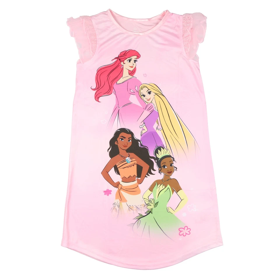 Camisón Princesa Disney Niñas Princesas Grupo Manga Volantes Prendas para Dormir Foto 3 de 4