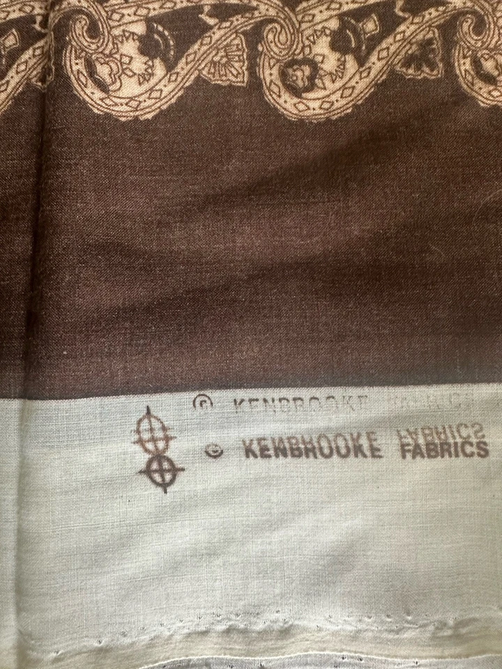 VINTAGE KENBROOKE FABRIC Wool Blend African Brown Rare 60/80” - Image 4 of 4
