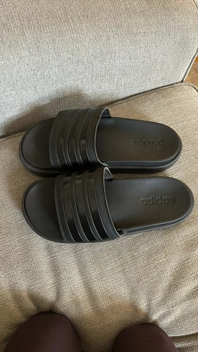 Adidas Adilette platform neri sandali slide donna taglia 8 scarpe usate