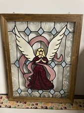 Beautiful Angel Stained Glass Wall Hanging