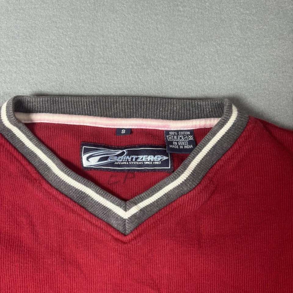 Camisa Y2K Point Zero Para Hombres Pequeña Roja Gris Ropa de Surf Atlética 08 Fútbol Patinador Foto 3 de 4