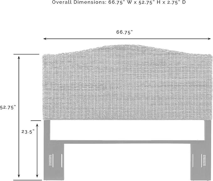 Cabecero Crosley Furniture Serena Ratán Hoja de Plátano Queen Foto 3 de 4