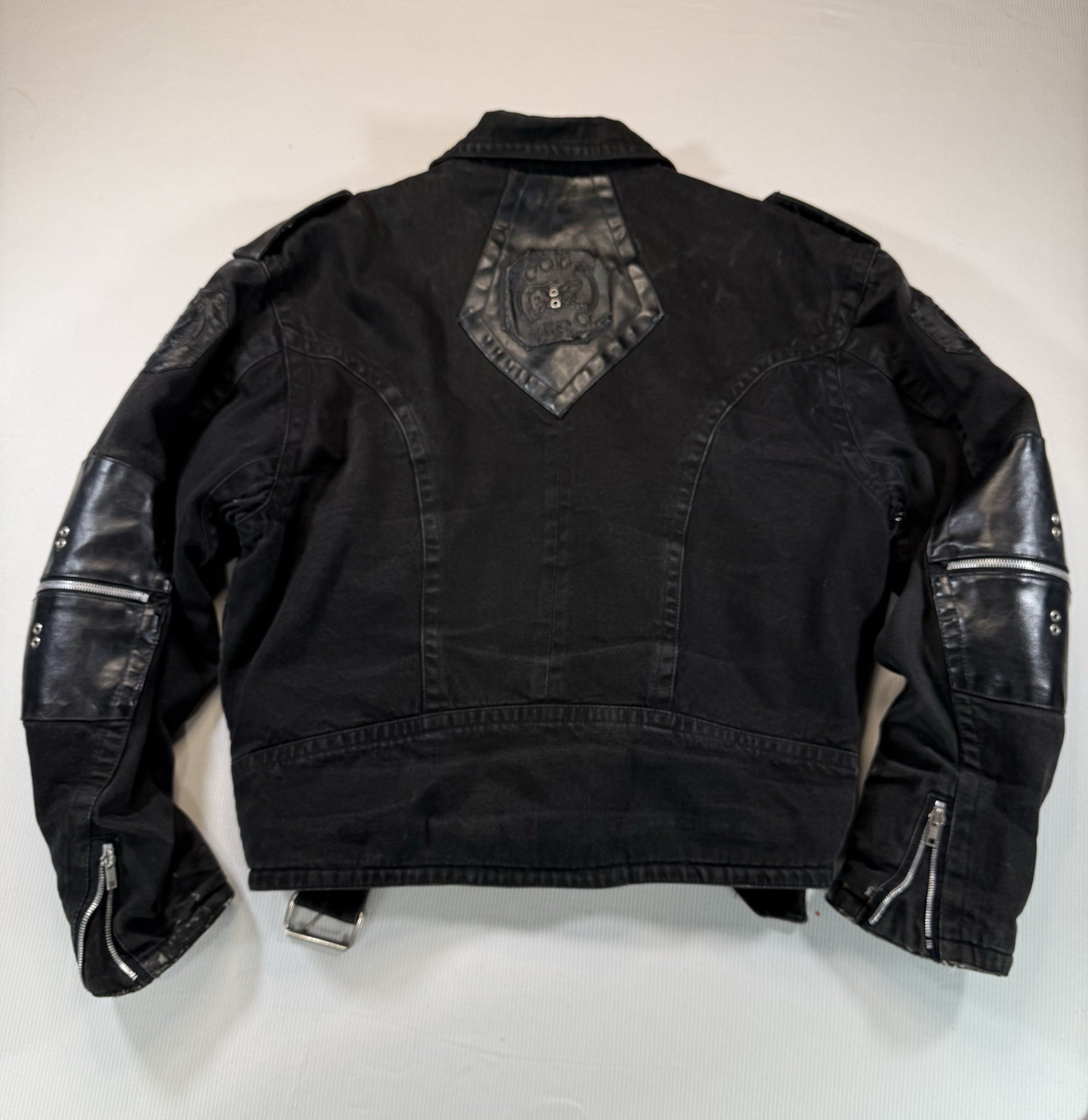 Code Zero Distressed Moto Jacket Men’s M Black Co… - image 4