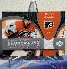 2007-08 Upper Deck TRILOGY Hockey SIMON GAGNE #HS-SG HONORARY SWATCHES JERSEY