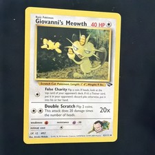 Giovanni's Meowth 43/132 U Gym Challenge Pokemon WOTC 2000 EN LP on eBay
