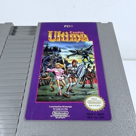 Ultima: Exodus -- NES Nintendo Original Classic Authentic Game CLEAN TESTED