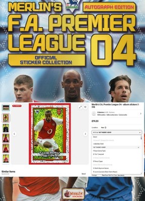 Merlin's F.A. Premier League 04 · Album Sticker 1-198