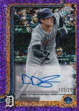 2025 Topps Chrome Dillon Dingler RC AUTO Purple Speckle Refractor /299 - Tigers