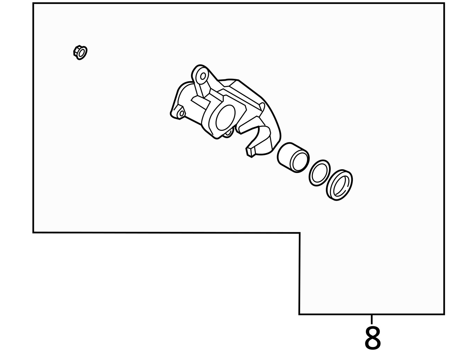 2017-2020 Hyundai Elantra Front Driver Left Brake Caliper L3QPS