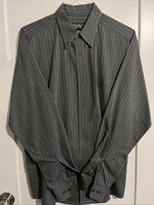 Eddie Bauer Wrinkle Resistant Green Cotton Shirt Men s Large Button Up