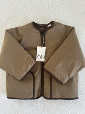 New ZARA Kids Padded Jacket   Size 4  5 Years   Brown   New With Tags