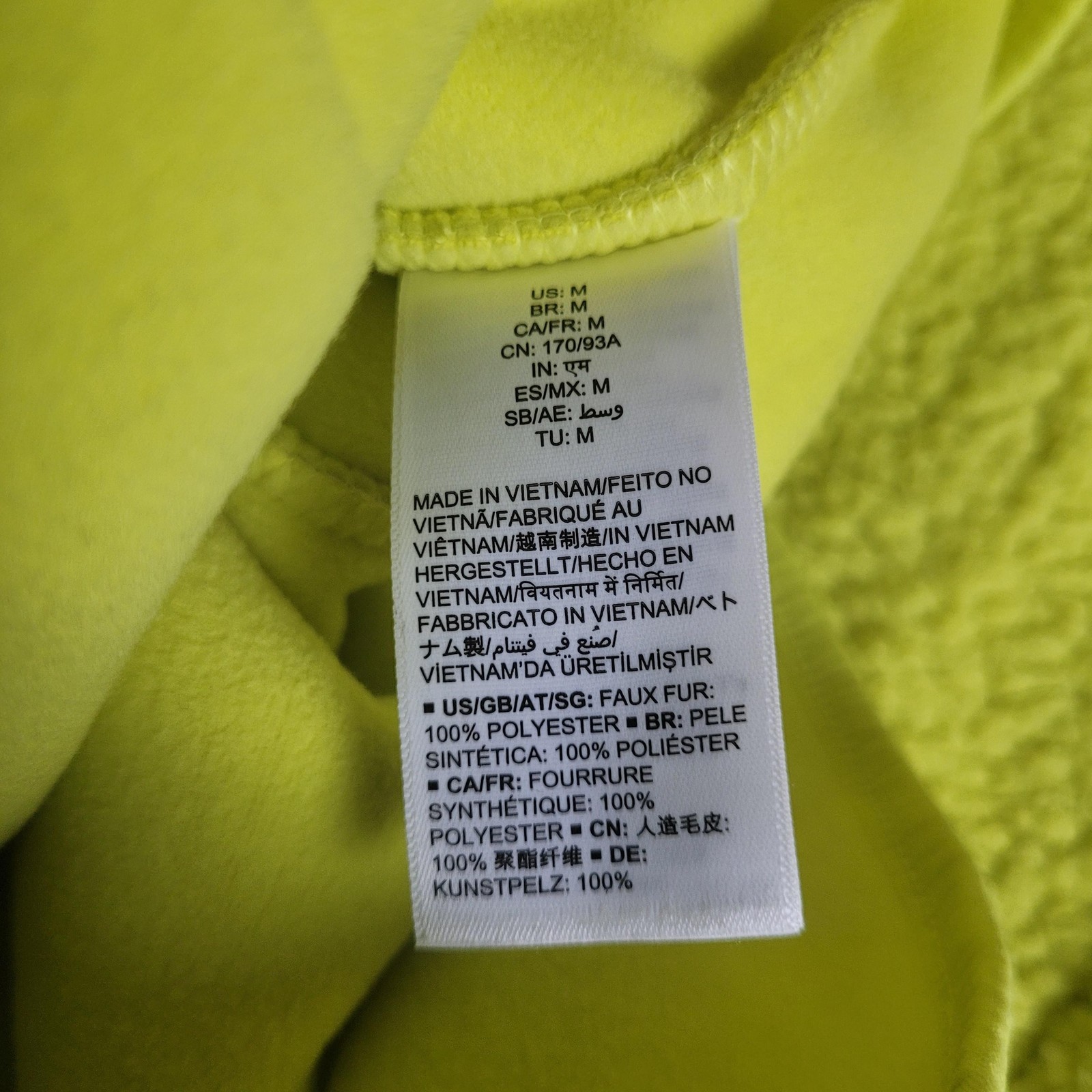 Amazon Essentials Jacket Yellow Neon Medium Fleec… - image 4