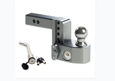 Weigh Safe WS42KA Adjustable Aluminum Trailer Hitch 4-Inch Drop 2-Inch Shank