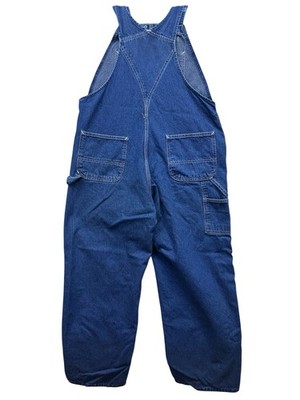 Carhartt Bib Overalls Men's 38x30 Blue Denim Jeans R07-DST