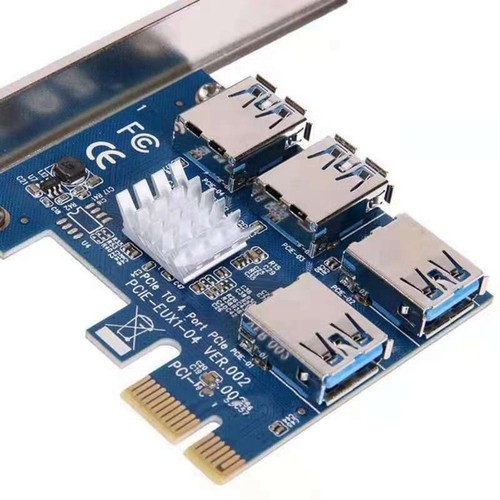 Carte PCIE PCI-E PCI Express Riser 1X à 16X 1 à 4 Emplacements USB 3.0 - Mu6009 - Photo 5/6