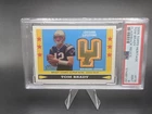 2005 Topps Heritage Tom Brady #FTB Flashback Relics Super Bowl Goal Post PSA 9