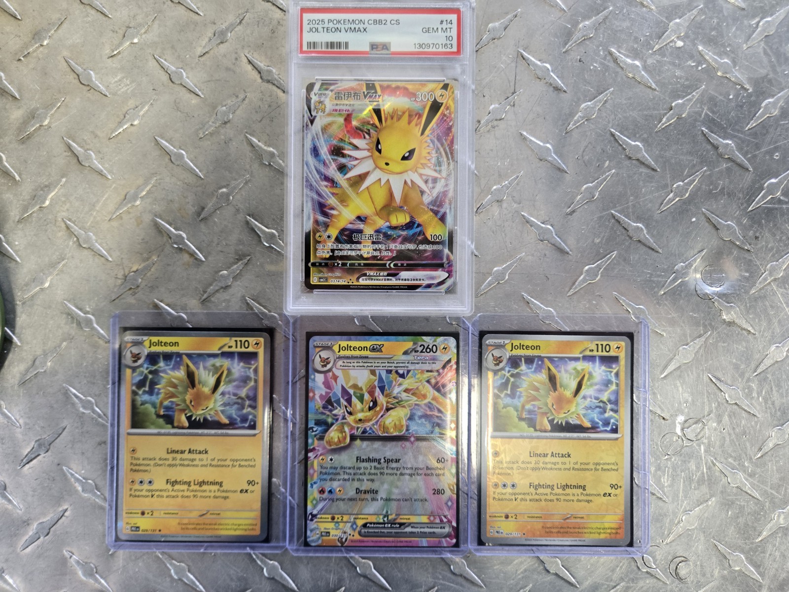 Pokemon TCG: Jolteon VMAX Chinese PSA 10 And 3 Jolteon Holo Cards