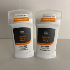 2 x Dove Men+Care Whole Body Deodorant- Shea Butter & Cedar - Aluminum Free 