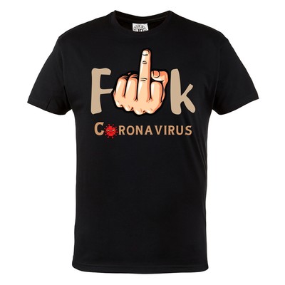 HERREN T-SHIRT MIT AUFDRUCK FÜR DEN PATIENT VIRUS QUARANTÄNE IMPFUNG ERKRANKUNG