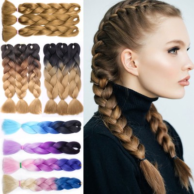5pcs 24 Long As Human Weave Jumbo Braiding Hair Ombre African Braids Extensions Ebay