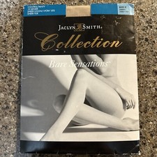 Jaclyn Smith Pantyhose Silky Sheer, Control Top, Size D, Color: Bisque 7444 New