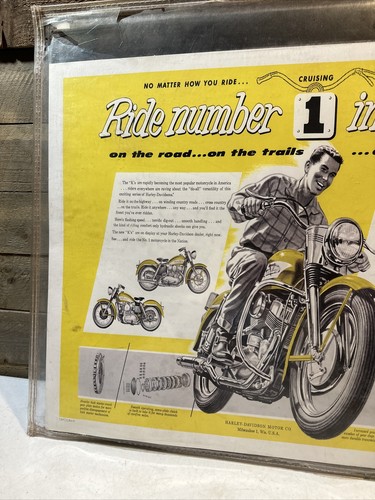 Harley Davidson Archive Vintage Print H-D Nummer 1 Limited Edition 134/2500 COA - Bild 4 von 18
