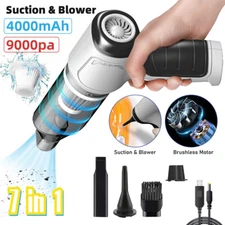 7in1 Aspiradora De Mano Para Casa Auto Carro Inalambrica Limpieza Carros 9000Pa
