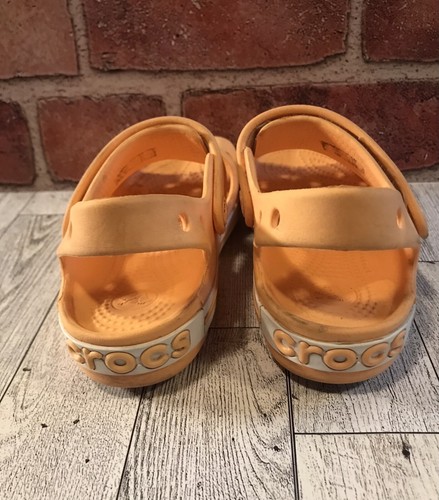 Crocs Childrens 13 Orange Strappy Sandals Beachwear Adjustable Lightweight - Picture 4 of 5