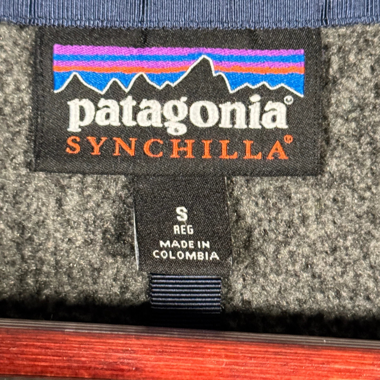 patagonia synchilla snap t pullover black blue sweater