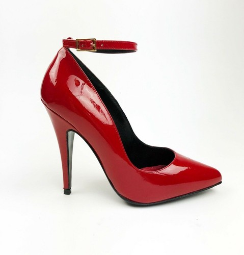 ZAPATOS DE SALÓN MAISON ERNEST ZAPATOS HECHOS EN ITALIA TACONES STILETTO PIEL ROJO 36 - Imagen 5 de 8